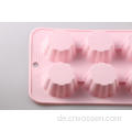 Lebensmittelqualität 6 Cup Flower Silikon Cupcake Mould